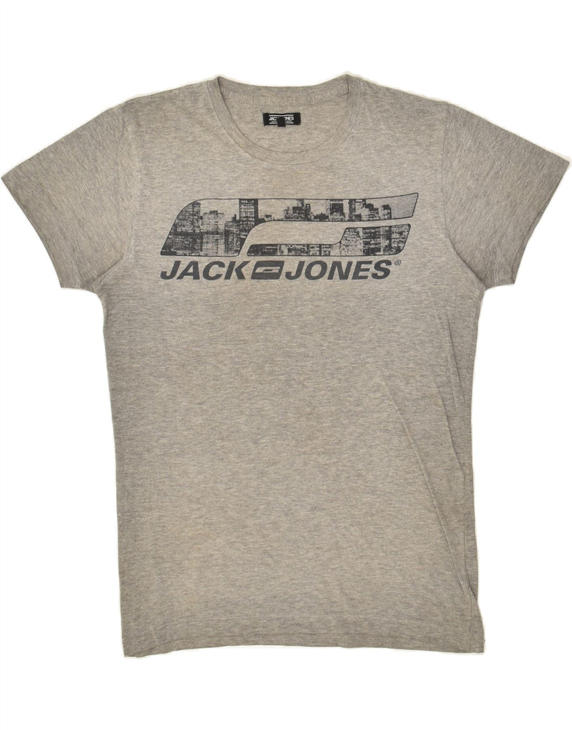 JACK & JONES Mens Graphic T-Shirt Top Medium Grey | Vintage Jack & Jones | Thrift | Second-Hand Jack & Jones | Used Clothing | Messina Hembry 