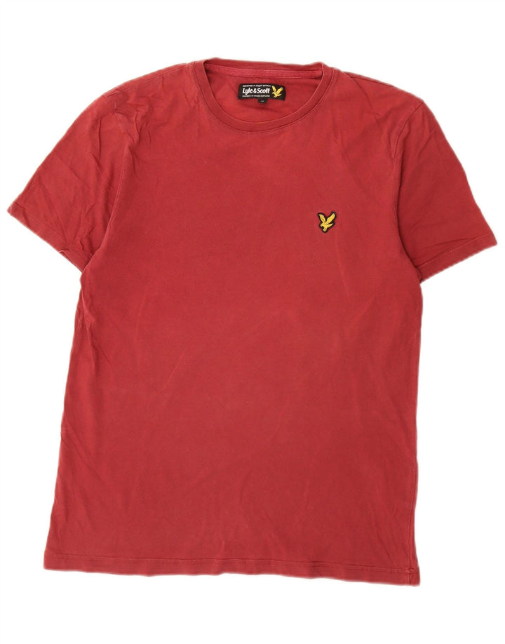 Lyle & Scott Mens T-Shirt Top Medium Red Cotton