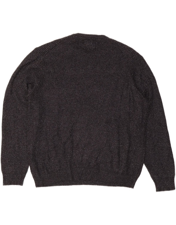 Marks & Spencer Mens Crew Neck Jumper Sweater 2XL Navy Blue Flecked