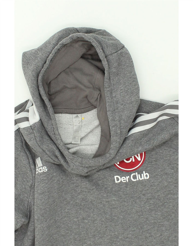 ADIDAS Mens Hoodie Jumper Medium Grey Cotton | Vintage Adidas | Thrift | Second-Hand Adidas | Used Clothing | Messina Hembry 