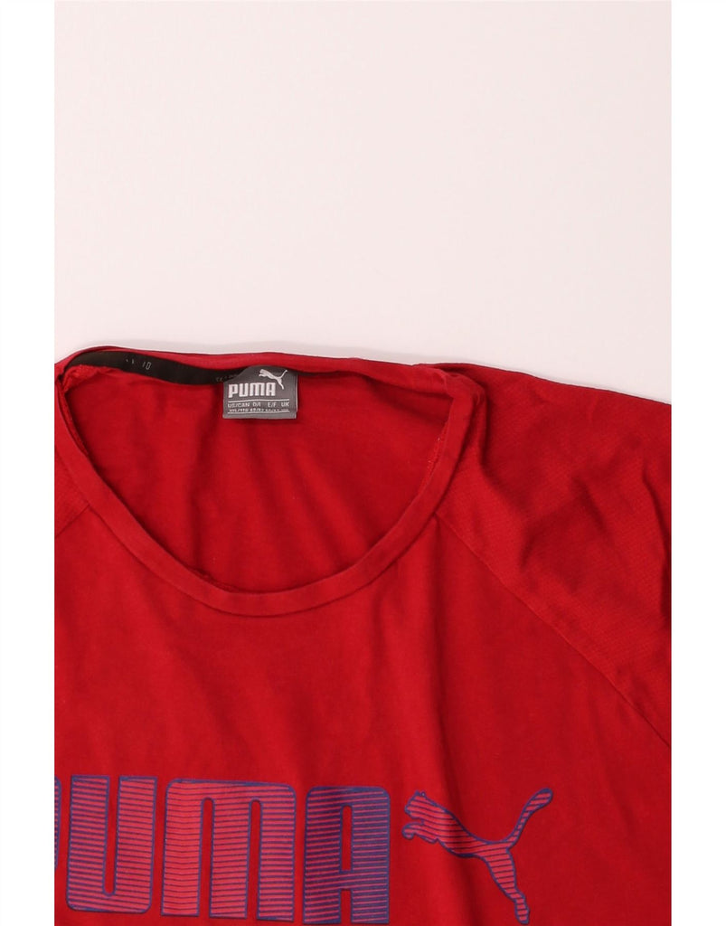 PUMA Mens Graphic T-Shirt Top 2XL Red Cotton Vintage Puma and Second-Hand Puma from Messina Hembry 