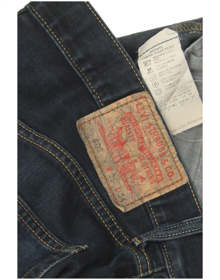 Levi's Mens 506 Straight Jeans W36 L29 Navy Blue Cotton