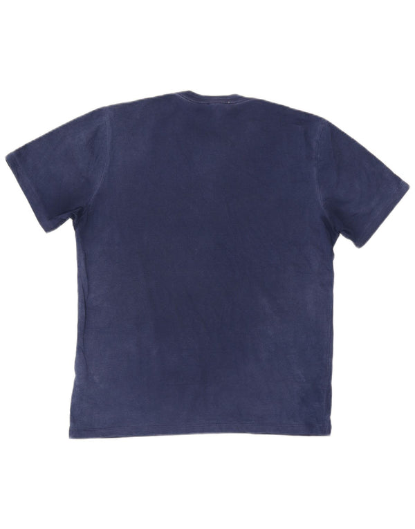 Reiss Mens T-Shirt Top Medium Navy Blue Cotton