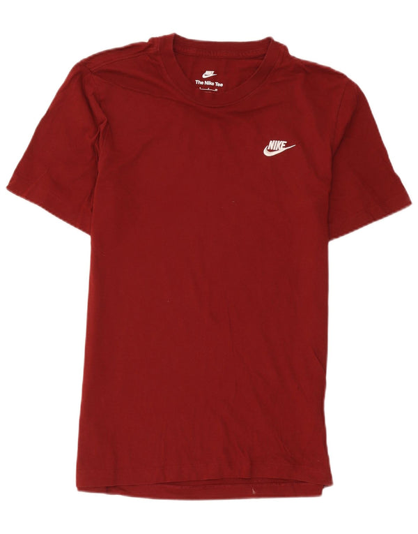 Nike Mens T-Shirt Top Small Burgundy Cotton