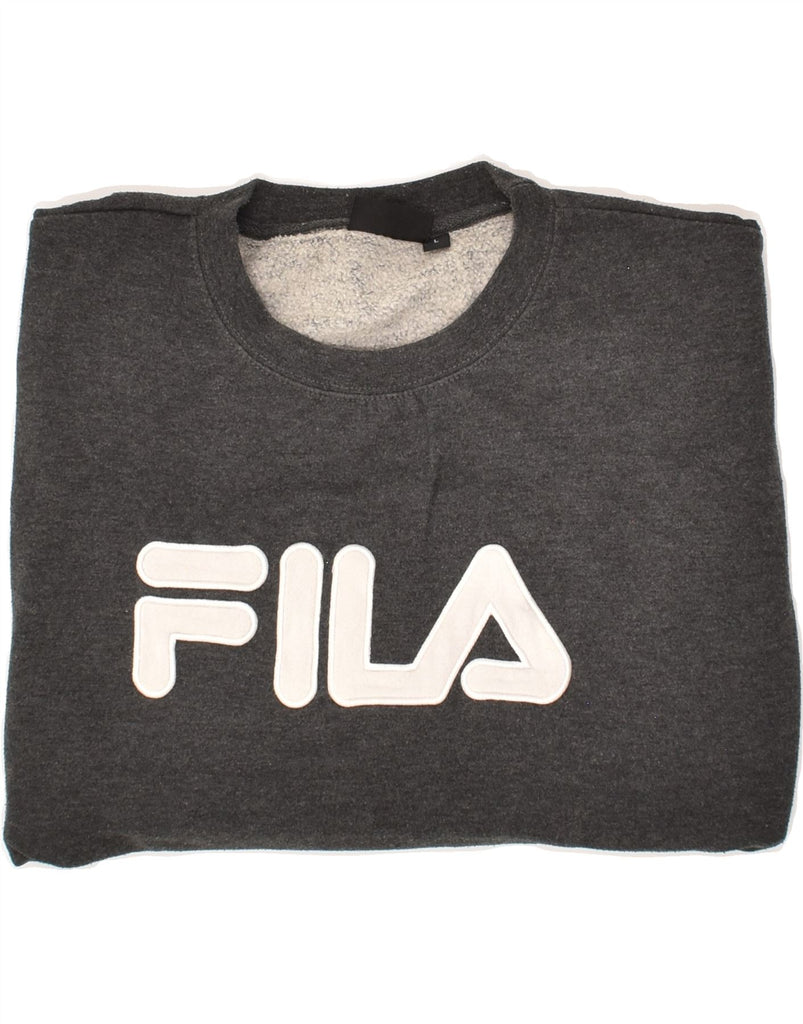 FILA Mens Graphic Sweatshirt Jumper Large Grey | Vintage Fila | Thrift | Second-Hand Fila | Used Clothing | Messina Hembry 