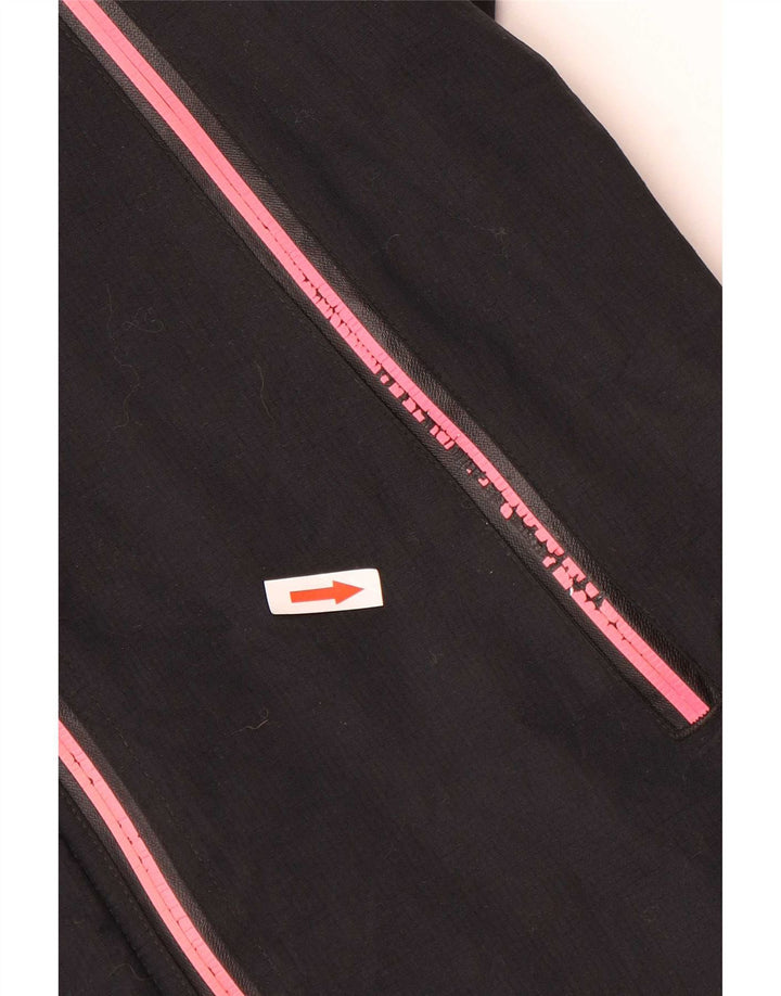Superdry Womens Hooded Rain Jacket UK 14 Large Black Nylon