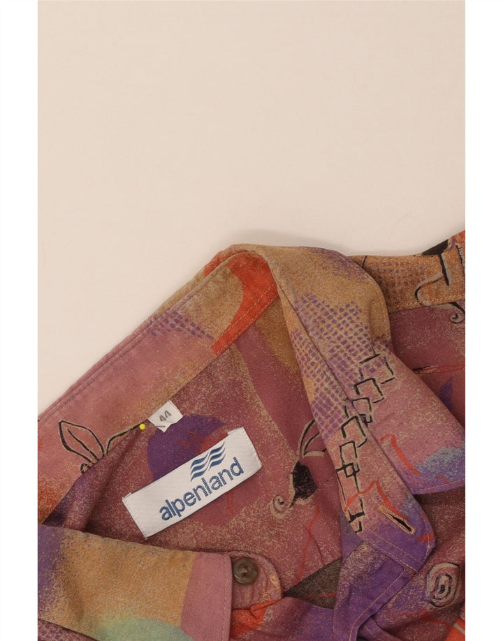 Alpenland Mens Abstract Pattern Shirt Size 44 XL Multicoloured