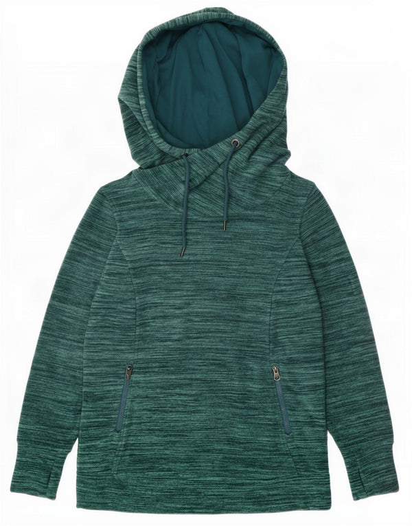 Kangaroos Womens Hoodie Jumper UK 14/16 Large Green Flecked Polyester