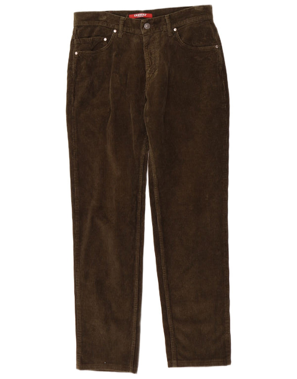 Carrera Mens Straight Corduroy Trousers W33 L31 Khaki Cotton