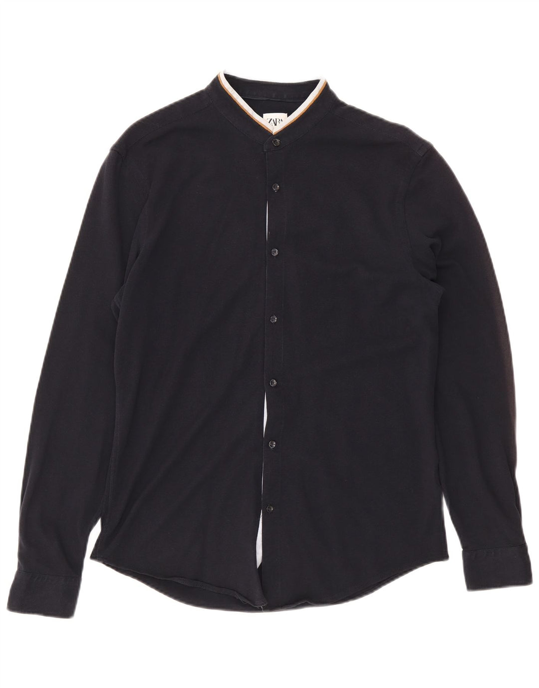 Zara Mens Shirt Medium Navy Blue