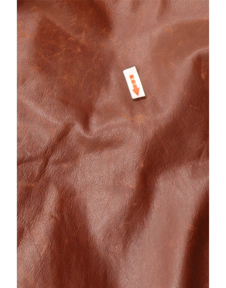 Brooksfield Mens Leather Jacket IT 50 Large Brown Leather