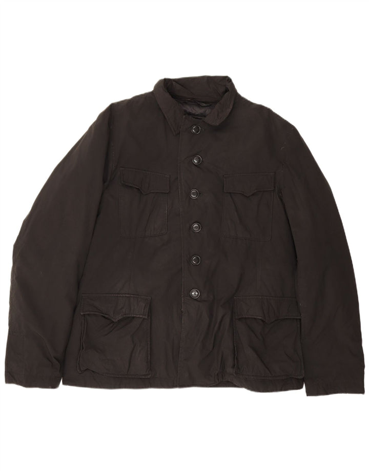 Aspesi Mens Utility Jacket UK 42 XL Black Polyester