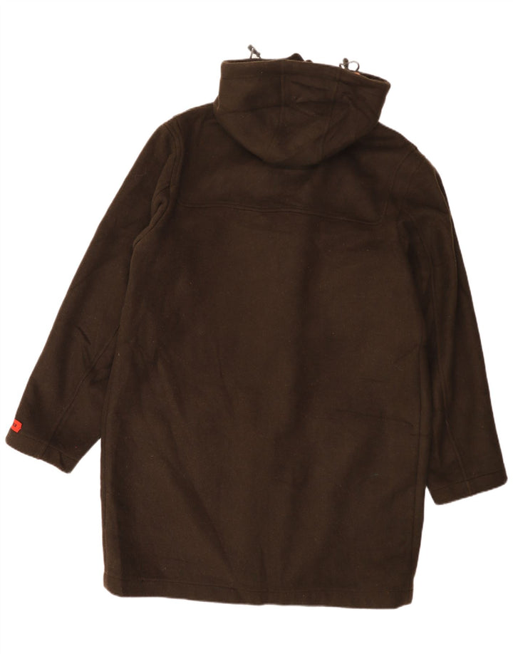 Commander Mens Hooded Duffle Coat EU 52 XL Brown Wool