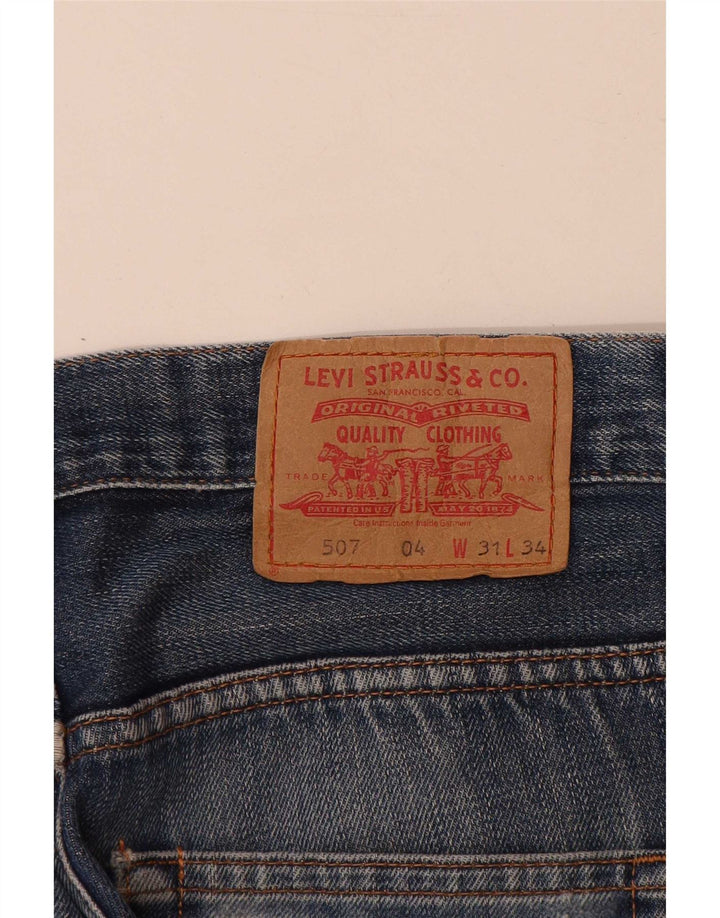 Levi's Mens 507 Bootcut Jeans W31 L34 Blue Cotton