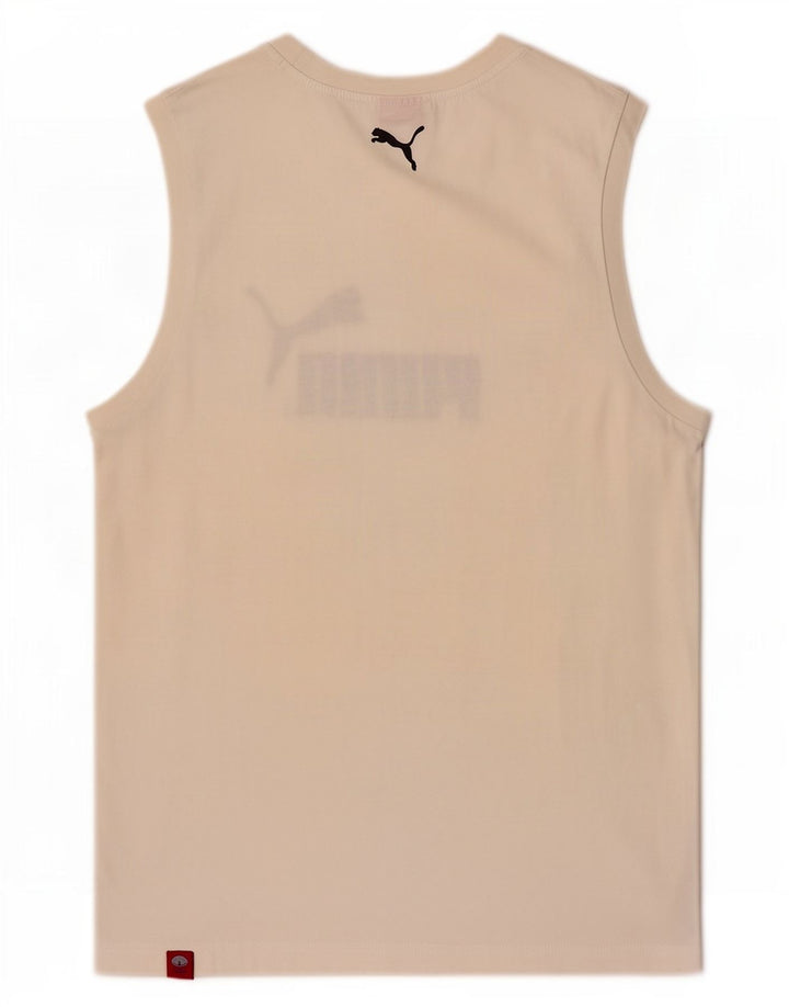 Puma Mens Graphic Vest Top Medium White