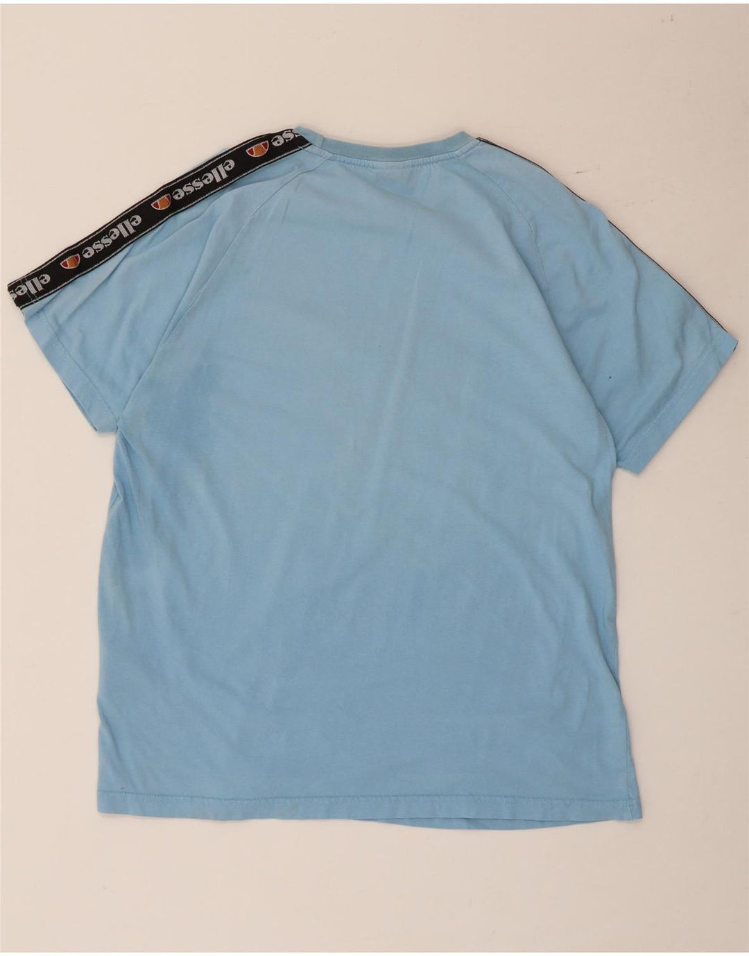 Ellesse Mens Graphic T-Shirt Top Large Blue Colourblock Cotton