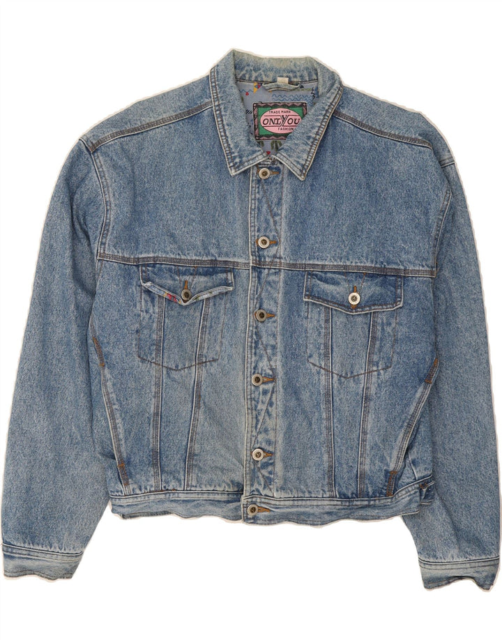 ONLYOU Womens Denim Jacket UK 16 Large Blue Cotton Vintage Onlyou and Second-Hand Onlyou from Messina Hembry 