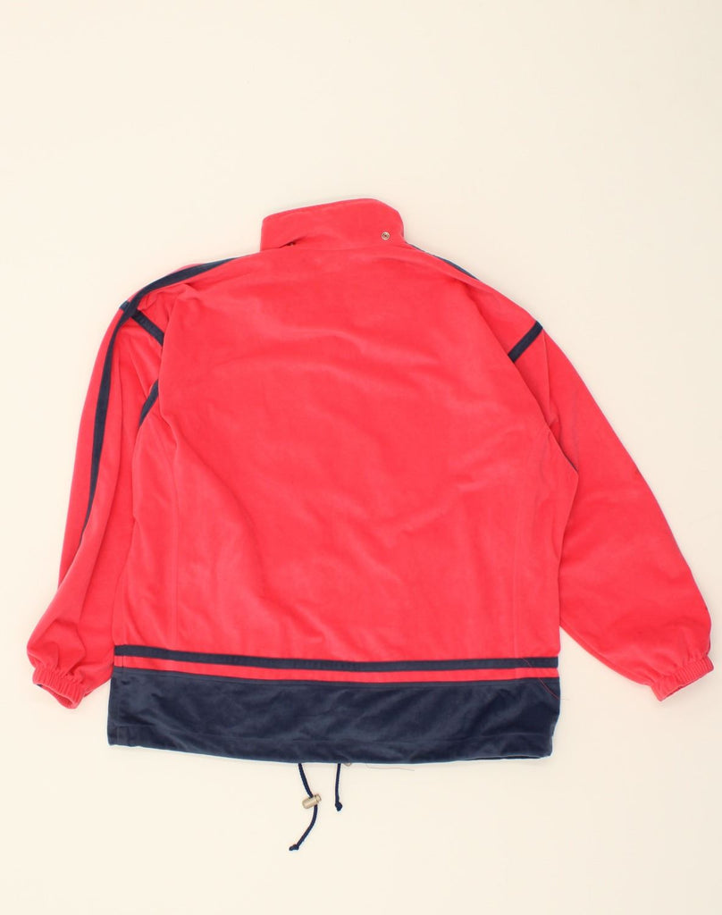 DIADORA Womens Oversized Tracksuit Top Jacket UK 14 Medium Red Colourblock | Vintage Diadora | Thrift | Second-Hand Diadora | Used Clothing | Messina Hembry 