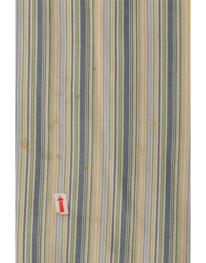 EDDIE BAUER Mens Flannel Shirt Large Multicoloured Striped Cotton