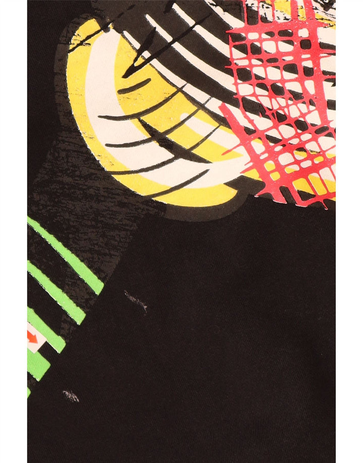 DESIGUAL Womens Mickey Mouse Graphic Hoodie Jumper UK 14 Medium Black