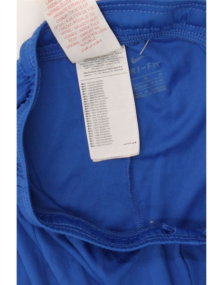 Nike Boys Dri Fit Sport Shorts 13-14 Years XL Blue Polyester