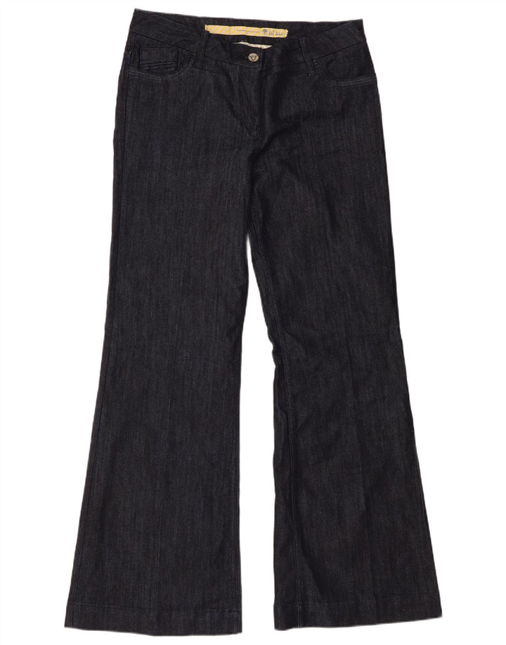 Fat Face Womens Regular Flared Jeans UK 14 Large W34 L32 Navy Blue Cotton