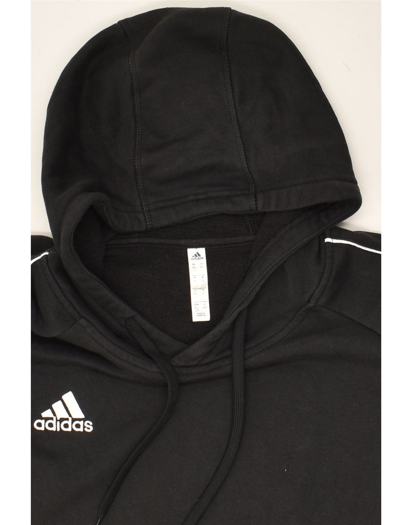 ADIDAS Mens Hoodie Jumper 2XL Black Cotton | Vintage Adidas | Thrift | Second-Hand Adidas | Used Clothing | Messina Hembry 