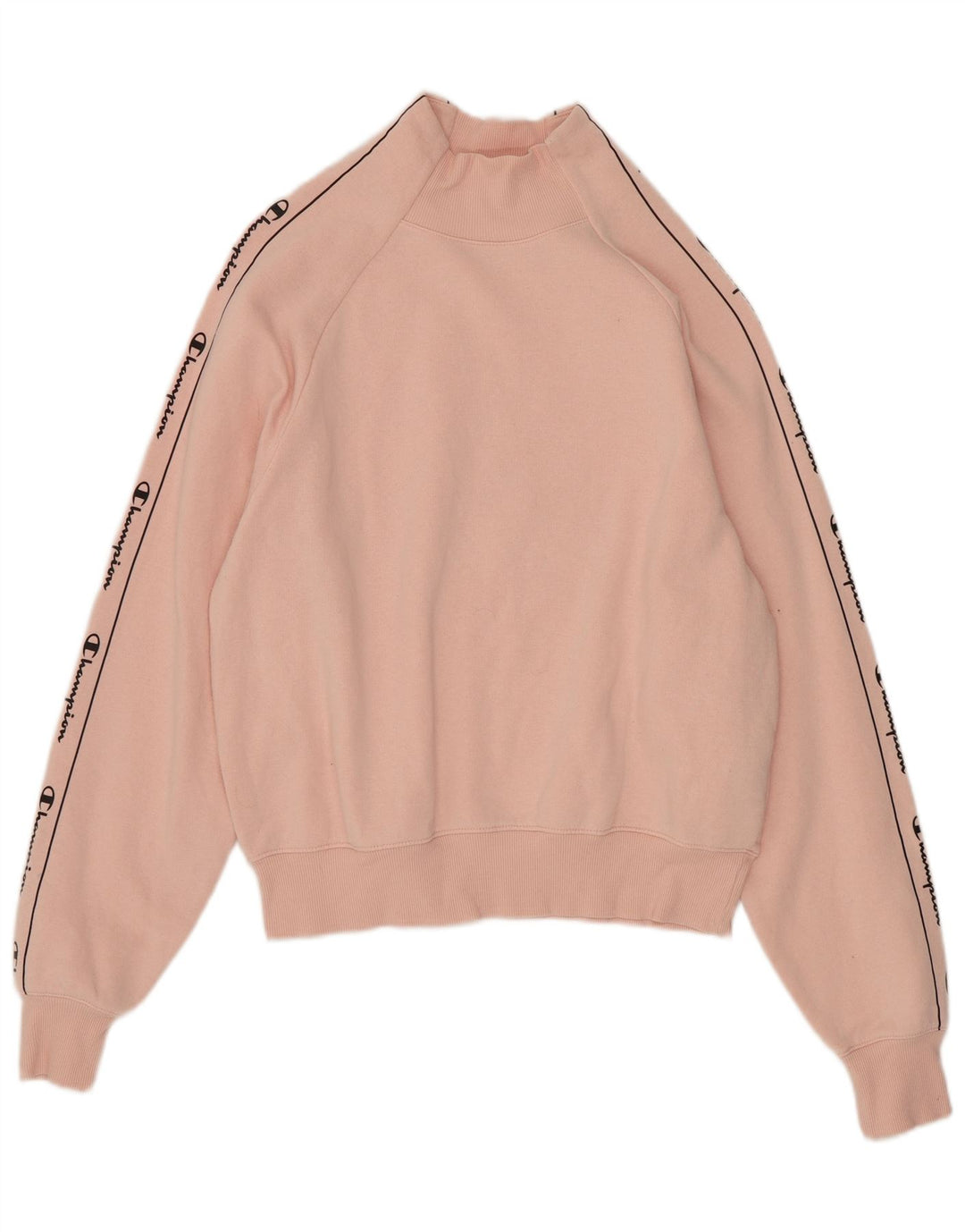 Champion Womens Oversized Graphic Sweatshirt Jumper UK 10 Small Pink Cotton