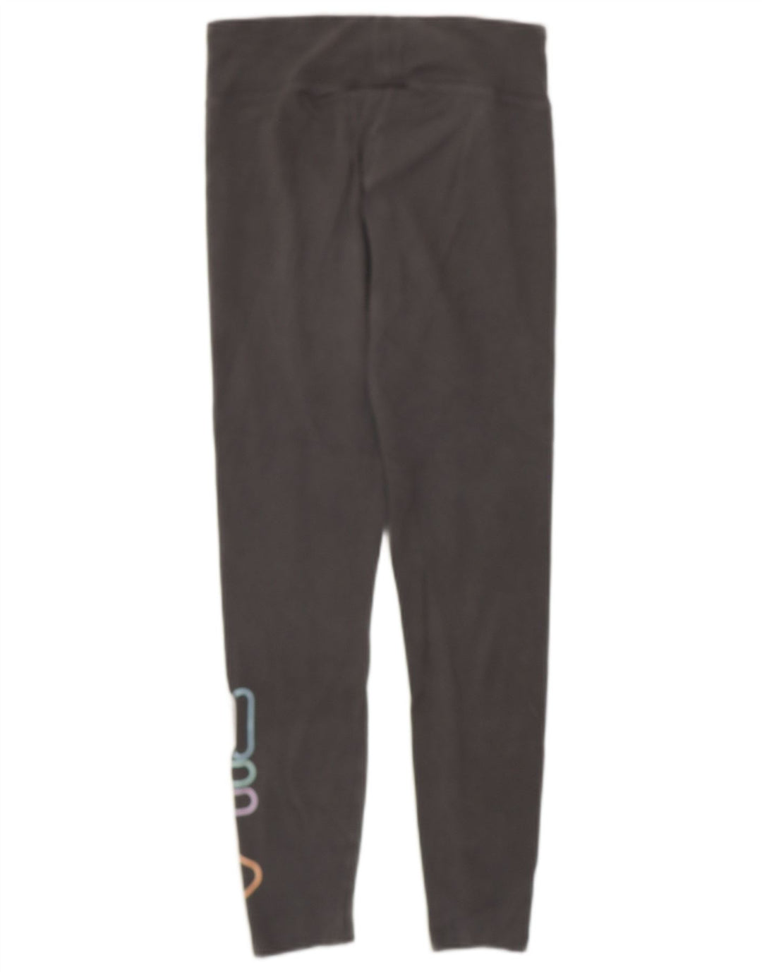 Fila Womens Graphic Leggings UK 10 Small Grey Cotton