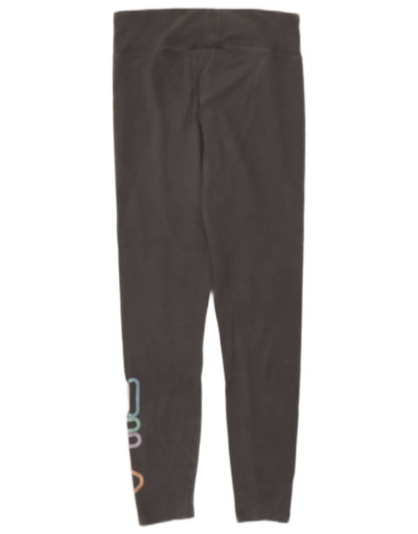 Fila Womens Graphic Leggings UK 10 Small Grey Cotton