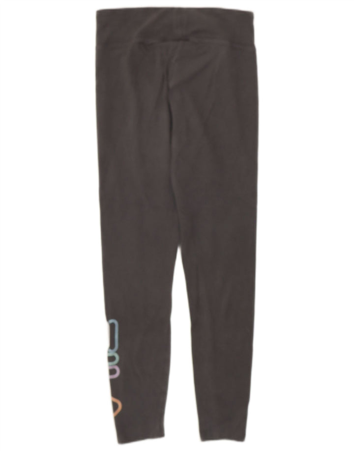 Fila Womens Graphic Leggings UK 10 Small Grey Cotton