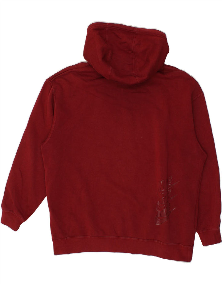 NIKE Womens Oversized Graphic Hoodie Jumper UK 14 Medium Red Cotton Vintage Nike and Second-Hand Nike from Messina Hembry 