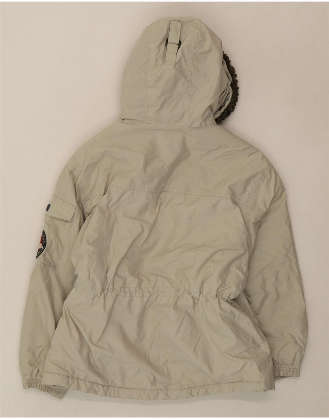 TIMBERLAND Boys Hooded Windbreaker Jacket 9-10 Years Grey Polyester Vintage Timberland and Second-Hand Timberland from Messina Hembry 