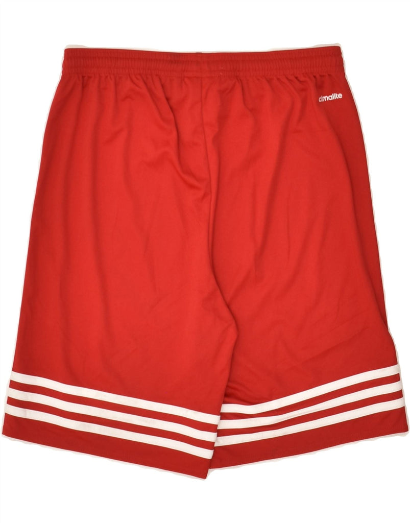 ADIDAS Girls Climalite Sport Shorts 13-14 Years XL Red Polyester | Vintage Adidas | Thrift | Second-Hand Adidas | Used Clothing | Messina Hembry 