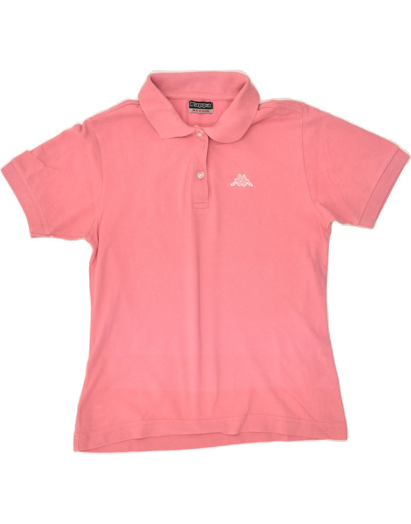 KAPPA Womens Polo Shirt UK 14 Medium Pink Cotton | Vintage Kappa | Thrift | Second-Hand Kappa | Used Clothing | Messina Hembry 