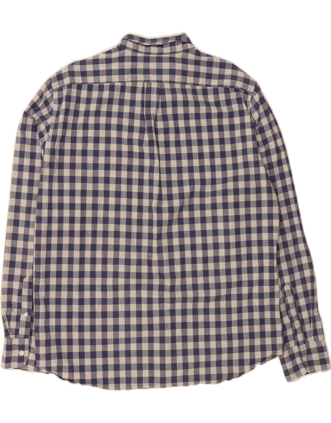 J. CREW Mens Slim Shirt XL Navy Blue Check Cotton Vintage J. Crew and Second-Hand J. Crew from Messina Hembry 