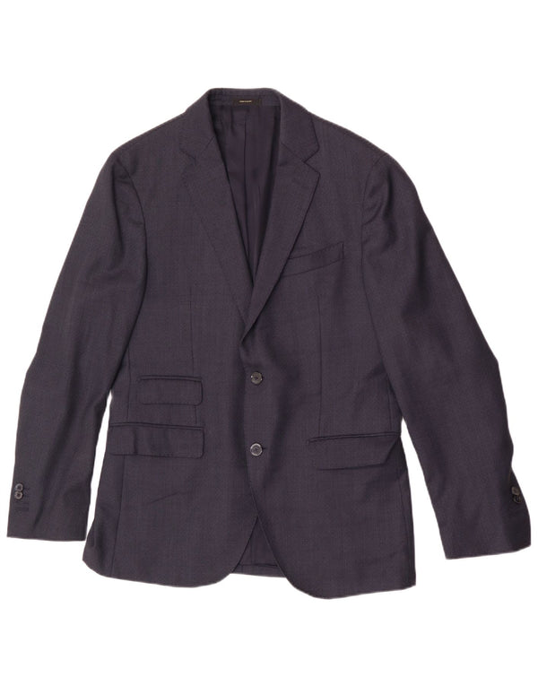 Massimo Dutti Mens 2 Button Blazer Jacket EU 50 Medium Navy Blue