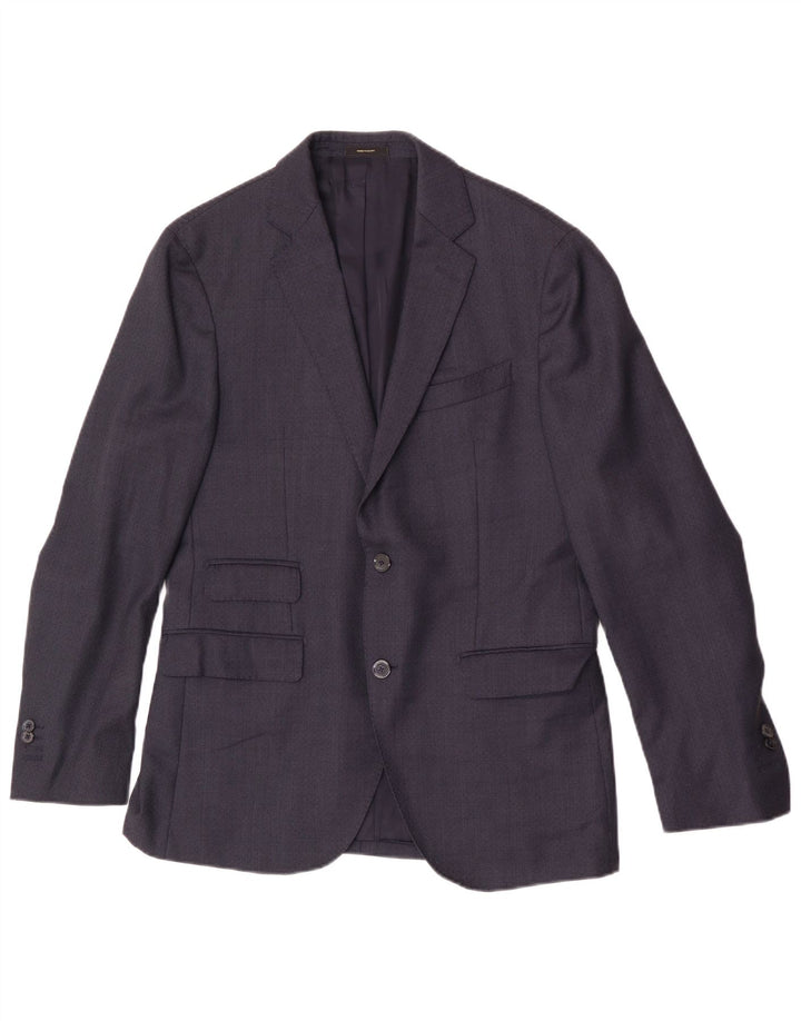 Massimo Dutti Mens 2 Button Blazer Jacket EU 50 Medium Navy Blue