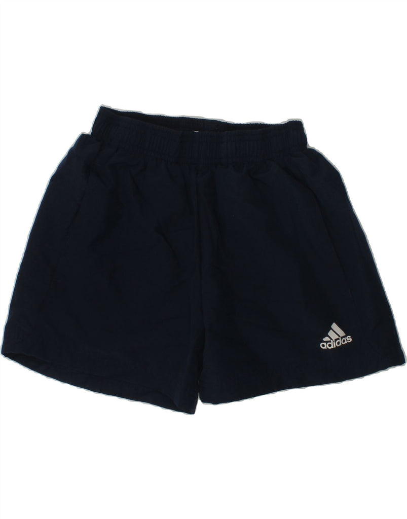 ADIDAS Boys Sport Shorts 11-12 Years Navy Blue Polyester | Vintage Adidas | Thrift | Second-Hand Adidas | Used Clothing | Messina Hembry 