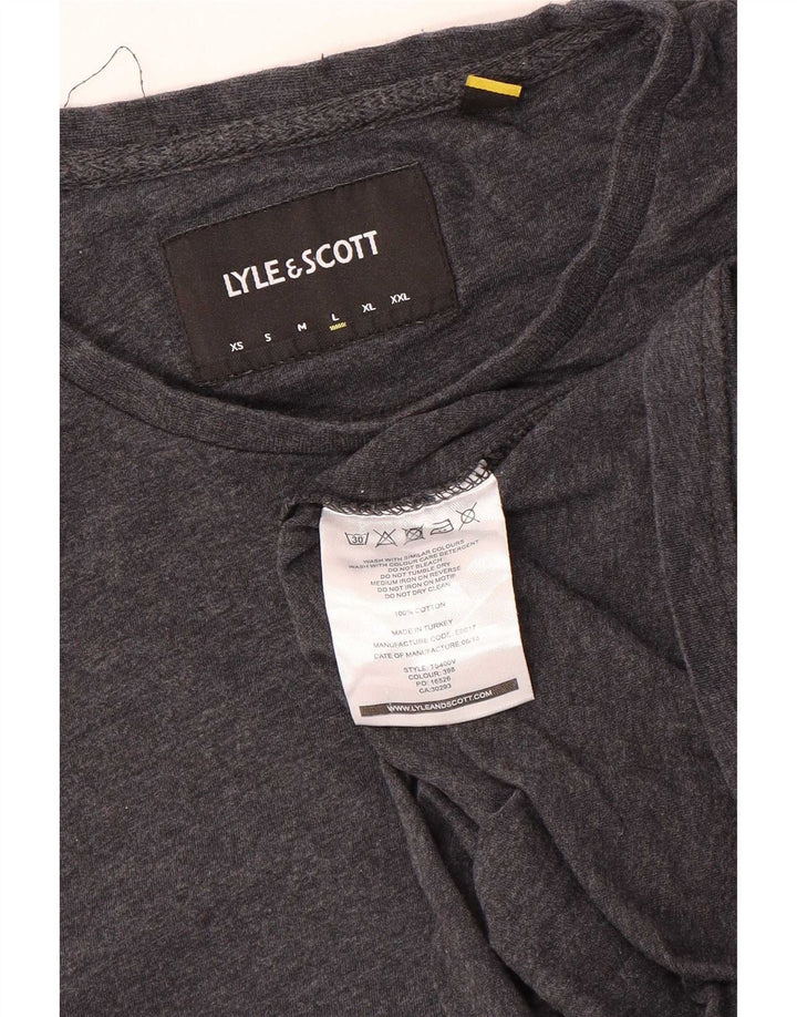 Lyle & Scott Mens T-Shirt Top Large Grey Cotton