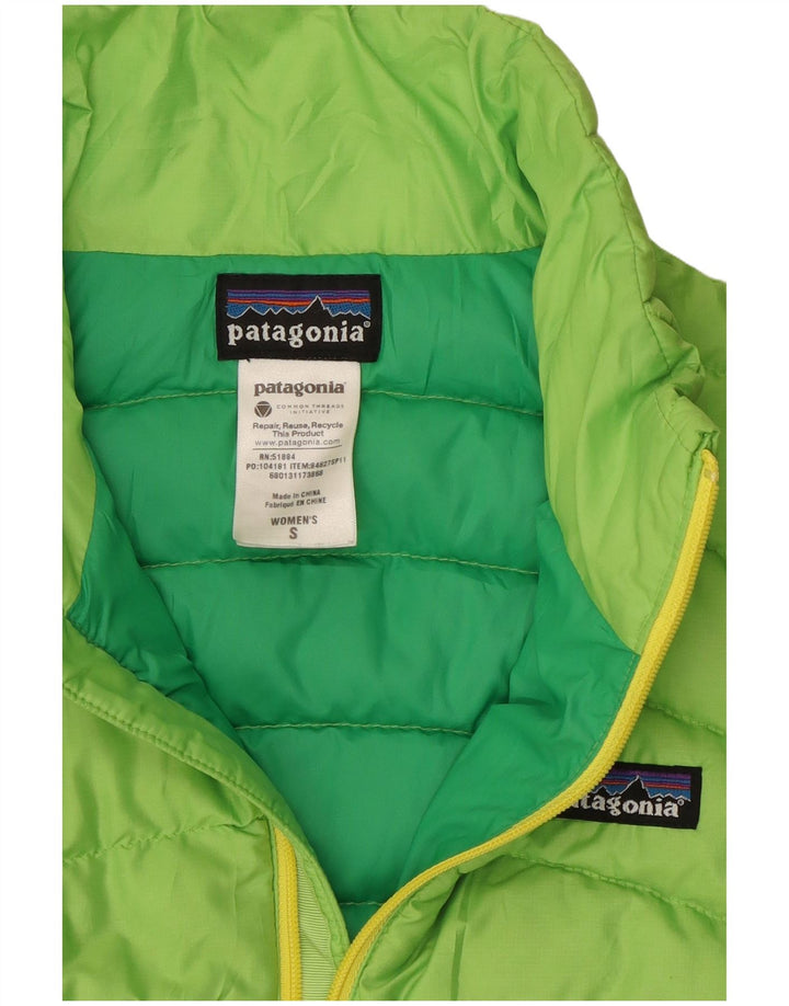 Patagonia Womens Padded Gilet UK 10 Small Green Polyester