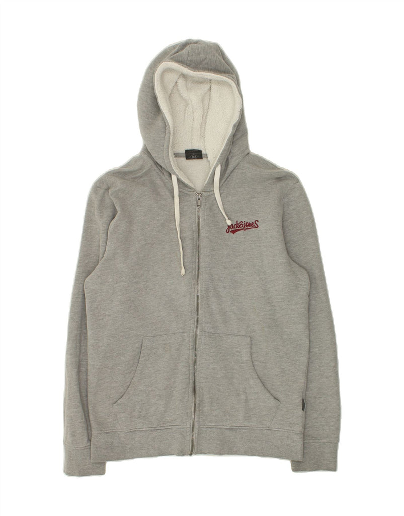 JACK & JONES Mens Zip Hoodie Sweater Medium Grey Cotton | Vintage Jack & Jones | Thrift | Second-Hand Jack & Jones | Used Clothing | Messina Hembry 