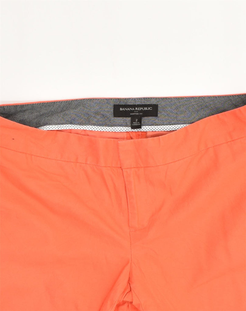 BANANA REPUBLIC Womens Hampton Fit Chino Shorts US 2 XS W30 Orange Cotton | Vintage Banana Republic | Thrift | Second-Hand Banana Republic | Used Clothing | Messina Hembry 