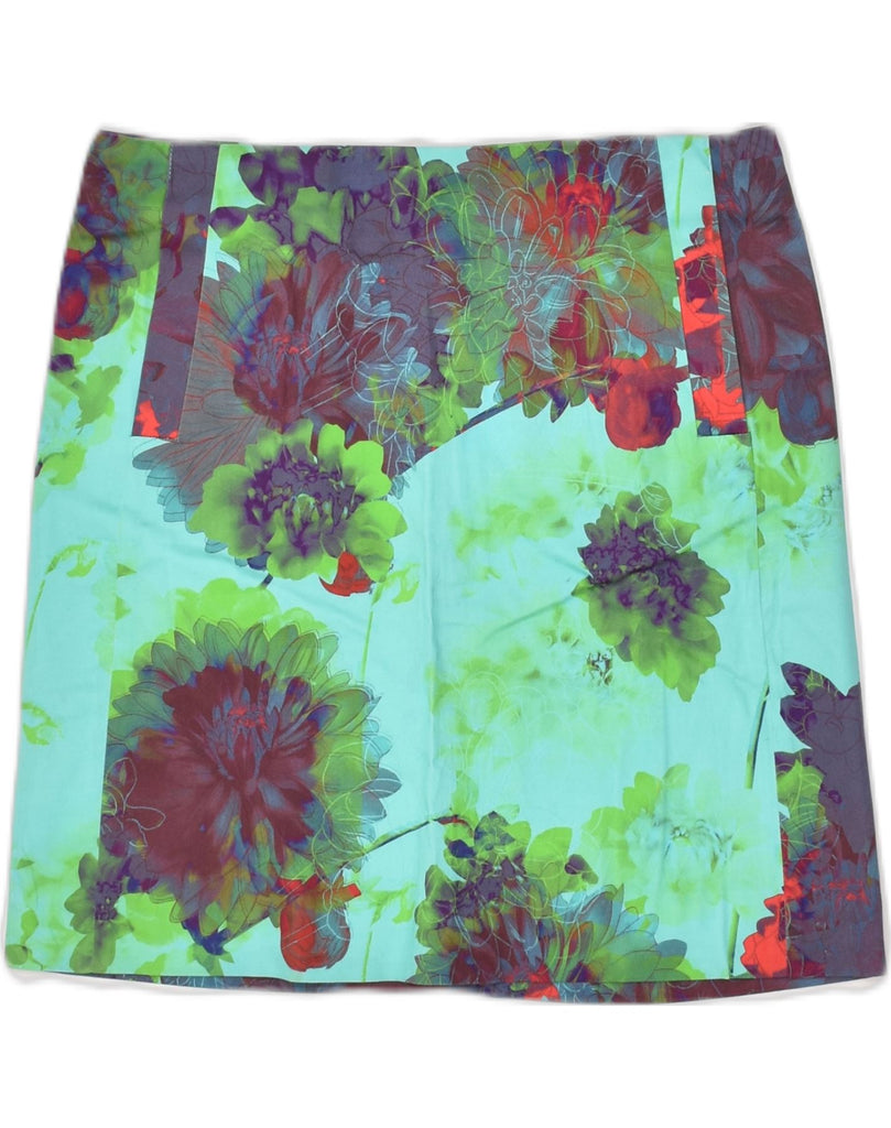 J. CREW Womens Mini Skirt US 0 XS W28  Green Floral Cotton | Vintage J. Crew | Thrift | Second-Hand J. Crew | Used Clothing | Messina Hembry 