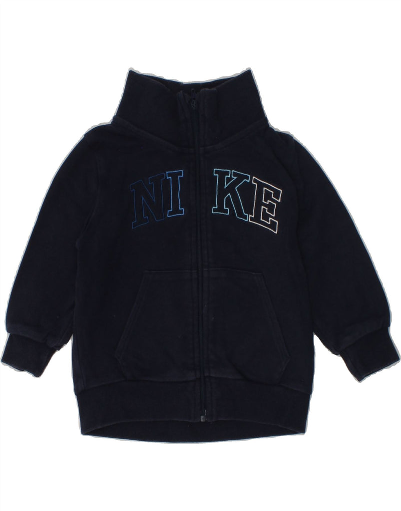 NIKE Baby Boys Graphic Tracksuit Top Jacket 6-9 Months Navy Blue Cotton | Vintage Nike | Thrift | Second-Hand Nike | Used Clothing | Messina Hembry 