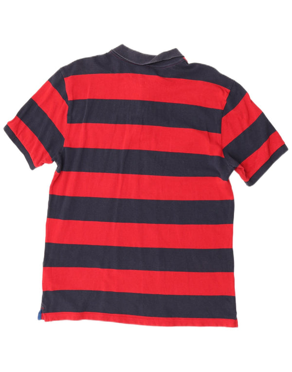 North Sails Mens Graphic Rugby Polo Shirt XL Red Striped Cotton
