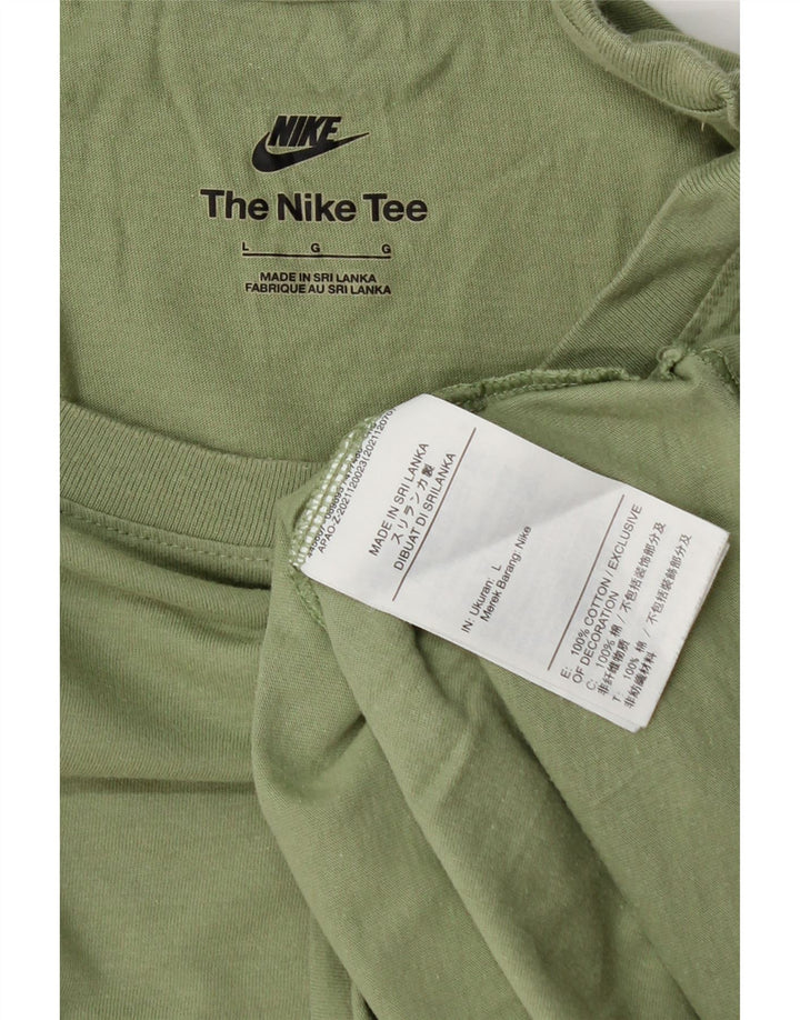 Nike Mens T-Shirt Top Large Green Cotton