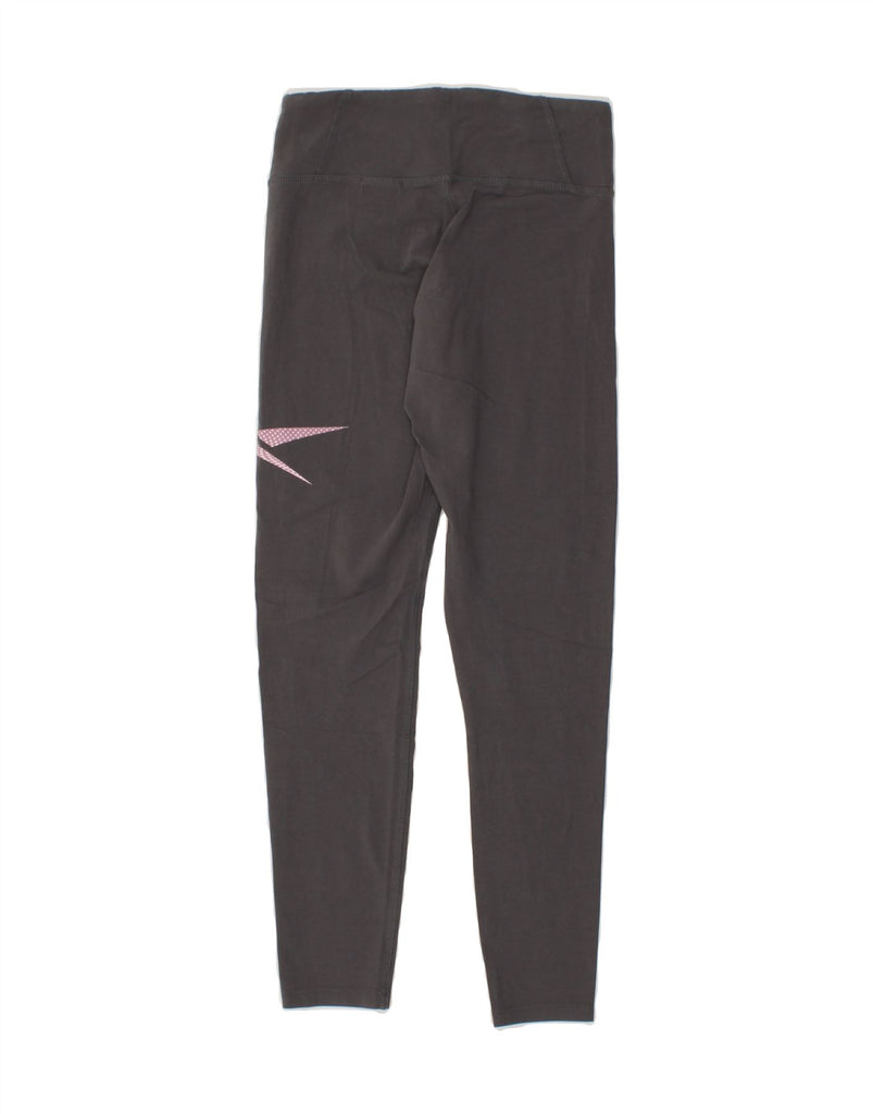 REEBOK Womens Graphic Leggings UK 8/10 Small  Grey Cotton Vintage Reebok and Second-Hand Reebok from Messina Hembry 