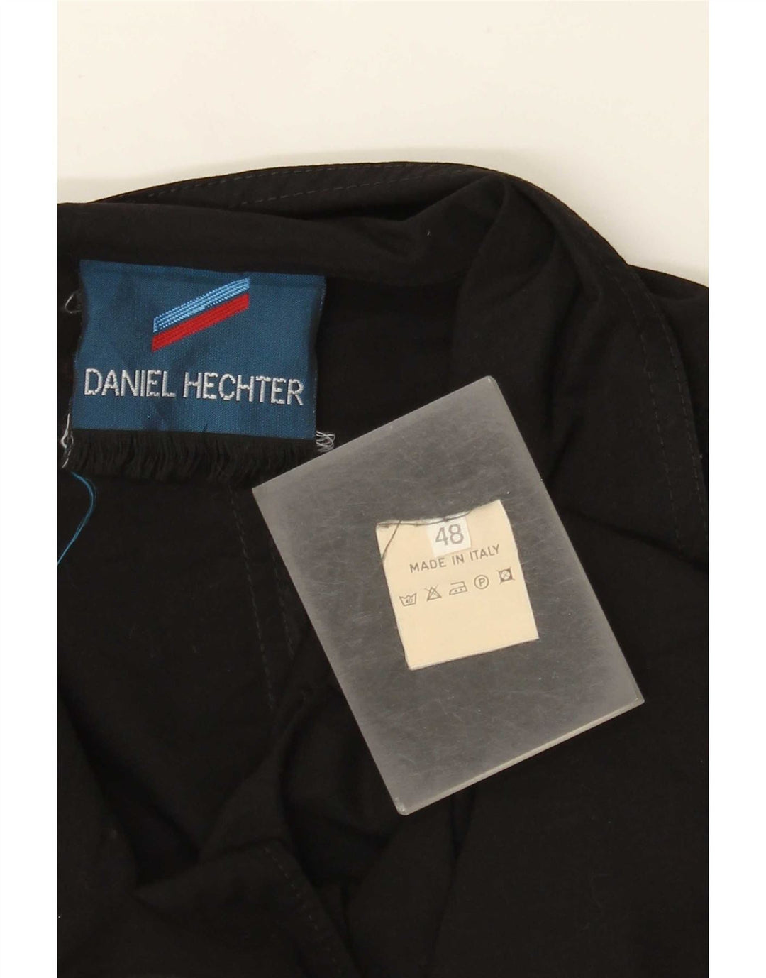 Daniel Hechter Womens 1 Button Blazer Jacket IT 48 XL Black Cotton