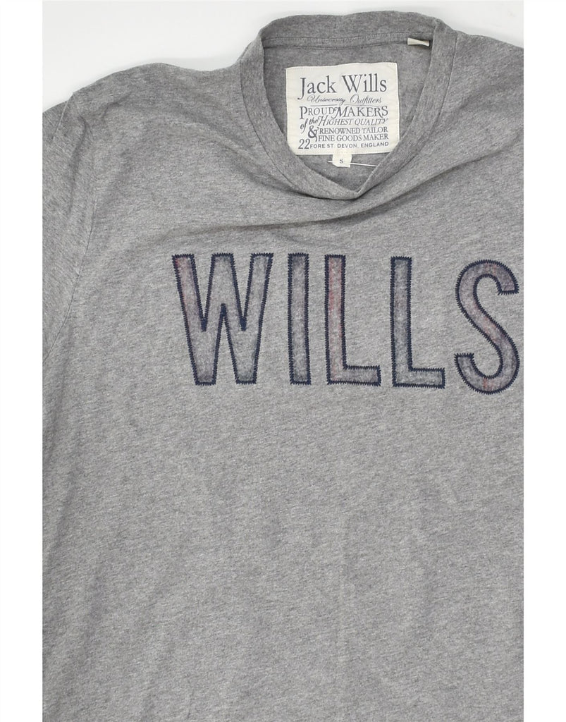 JACK WILLS Mens Graphic T-Shirt Top Small Grey Cotton | Vintage Jack Wills | Thrift | Second-Hand Jack Wills | Used Clothing | Messina Hembry 